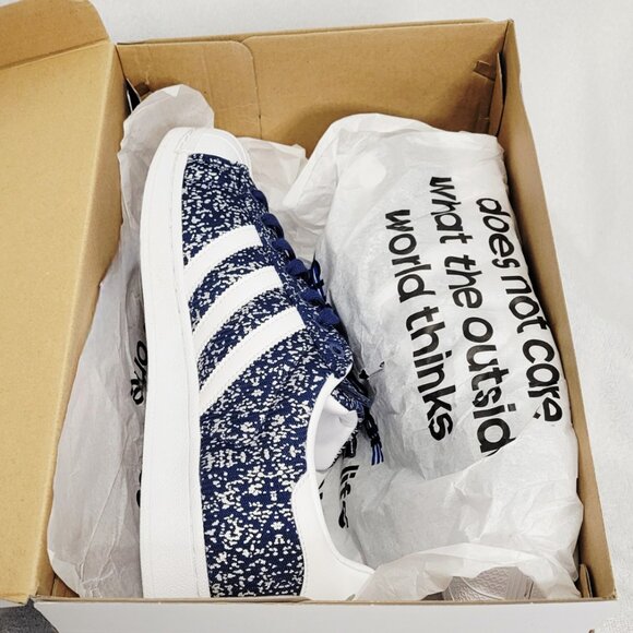 Adidas SUPERSTAR Series, Men Sneakers- Oxford Blue/Bright White- S85980- Sz:10 - Picture 5 of 11